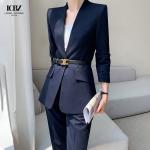 Ladies Office Wear 2023 Elegant Single Breasted Work Dress for Professional