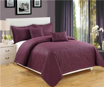 Solid Quilts Royal 5pcs Embossed Quilt Set Ultrasonic Quilts Soft Microfiber