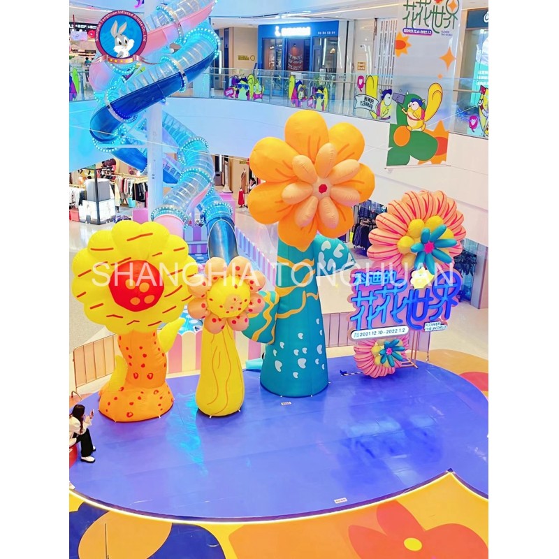 Custom Inflatable Advertising Inflatables Light Flowers Inflatable Flower With Lights Decoration for Events
