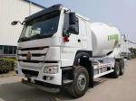 Howo On Site Concrete Mixing Truck , 10cbm Concrete Transit Mixer Truck