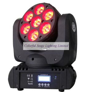 China Best selling 7x12W OSRAM RGBW 4in1 Beam LED Moving Head Stage Lighting wholesale