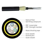 ADSS Fiber Optic Armoured Cable G652D 48B1.3 11KN Span 400M 13.4mm 48 Core PE