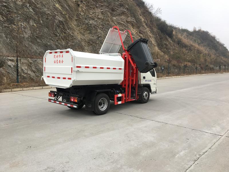 4x2 Mini Garbage Truck Hanging Bucket Barrel Loader 12 CBM Capacity Diesel Fuel