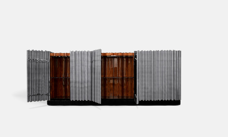 Luxury Wooden Structure Storage Sideboard Modern Unique Symphony Design