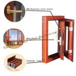 1.4-2.0mm Black Aluminum Storm Windows , Double Glazed Toughened Glass