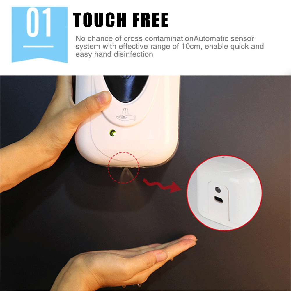 Hospital / School Foam Hand Sanitizer Dispenser Wall Mounted With Automatic Sensor