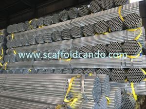 China OD48.3mm, 60mm hot dip galvanized scaffolding steel pipe, GI tube BS1139, EN10219 1000mm,3000mm,4000mm,5000mm,6000mm wholesale
