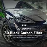 K146 5D Black TPU Color Car Carbon Fiber Paint Protection Film Forged Vinyl Wrap