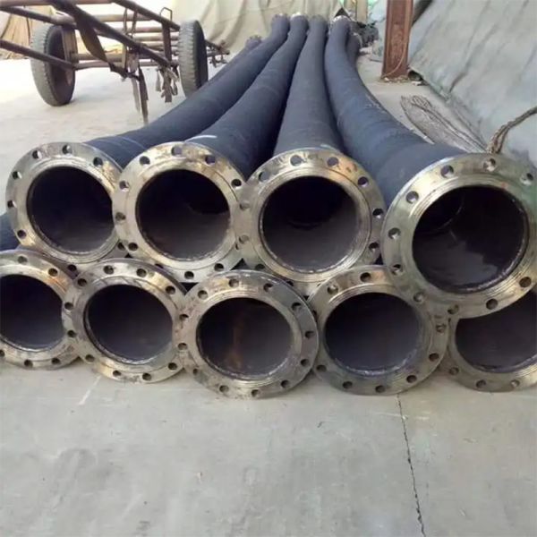 6 Inch NBR Flexible Dredging Rubber Hose With Threaded Union For Dredging