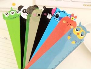 China wholesale student prize DIY creative stationery Customized Funny PP Animal shaped Personalized rul ruler school kid wood wholesale