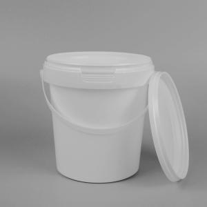 China 0.8L 27oz Plastic Food Bucket Transparent Plastic Bucket With Lid on sale