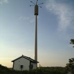 Polygonal Telecommunication Steel Pole Tower With Inner Flange Connection