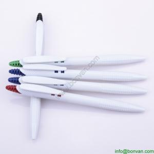 China plastic ball pen,corn style click white ball pen,white plastic ballpen wholesale