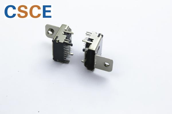 Length 12.5mm HDMI PCB Mount Connector , HDMI PCB Socket Contact Current Rating
