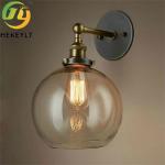 Nordic Clear Glass Wall Lamp E26 Fashionable Indoor Corridor Decoration