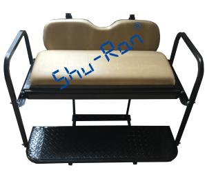 China EZGO TXT Golf Cart Rear Flip Folding Back Seat Kit - Factory Tan Cushions wholesale