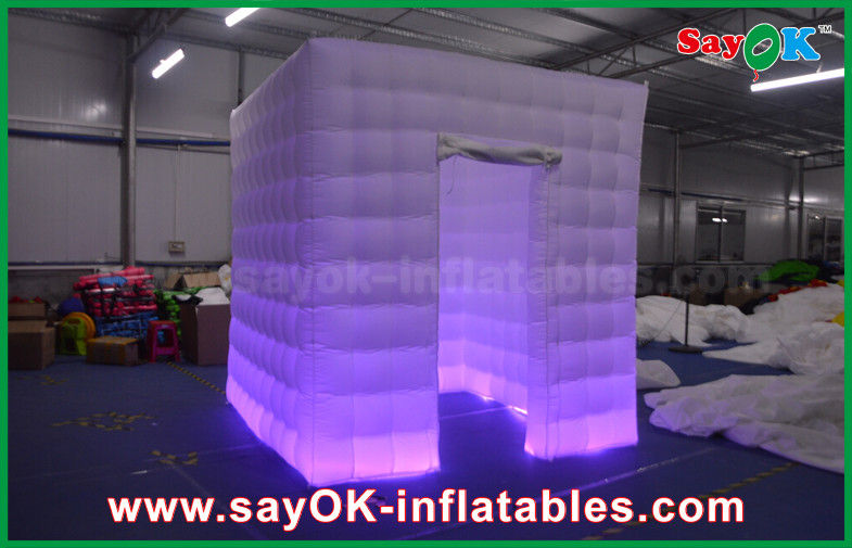 Advertising Booth Displays Oxford Cloth 2.5 X 2.5 X 2.5m Photo Booth Tent Inflatable Kiosk Shell Cube