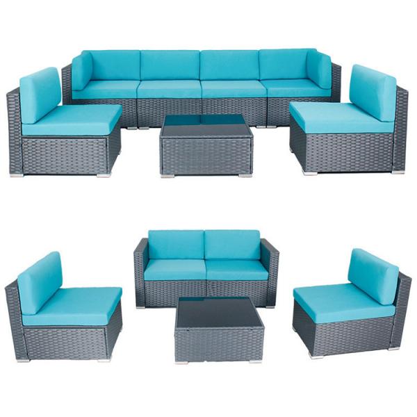Outdoor Indoor Patio Garden Balcony Pool Furniture Woven Rattan Sectional