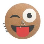 12 Inch Round Cork Wall Clock Battery Operated Decorative Corkboard