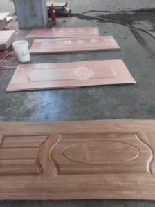 China Inside Furniture Oak Veneer Door Skin , Beautiful Door Panel Skins With Sapeli Veneer wholesale