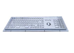 China 20mA PS2 Panel Mount Keyboard FCC Brushed Stainless Steel With Number Keys wholesale