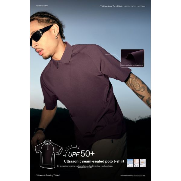 Customizable Sporty Blank Men's Solid Mint Knitted Short-Sleeve Shirt Quick Dry Breathable New Arrival Spring/Summer 2026