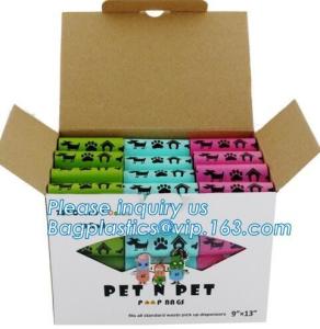 China scented Eco-Friendly Black Blue Color or Mixed Dog Pet Waste Poop Bags Refill Rolls, Eco-Friendly 100% Biodegradable PLA wholesale