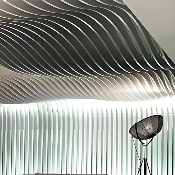 U Shape Stretch Aluminum Baffle Ceiling Soundproof Waterproof Metal False