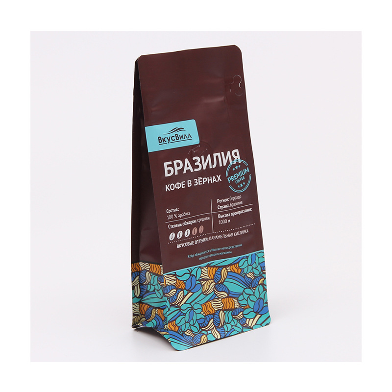 Printed Aluminum Foil Lined Coffee Stand Up Pouch Candy Nuts Packaging