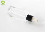 Clear Glass Makeup Containers / Dropper Bottles 30ml For Essential Oil
