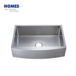 Single Bowl Farmhouse Kitchen Sink 33x22 Inch , 16 Gauge Curved Apron Front Sink