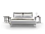 Leather Upholstered Modern Design King Size Bed