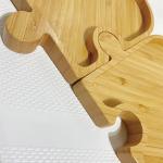 Removable Bamboo Tray Set Dinnerware Type Tray Heart-Shaped Design for Kitchen