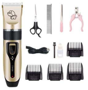 China 5 Speed Quiet Dog Grooming Kit Cordless Electric Rechargeable Pet Clippers wholesale