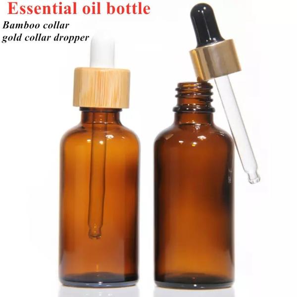 30ml 50ml 60ml 100ml Hair Oils Serum Beard Oil Amber Brown empty round essential