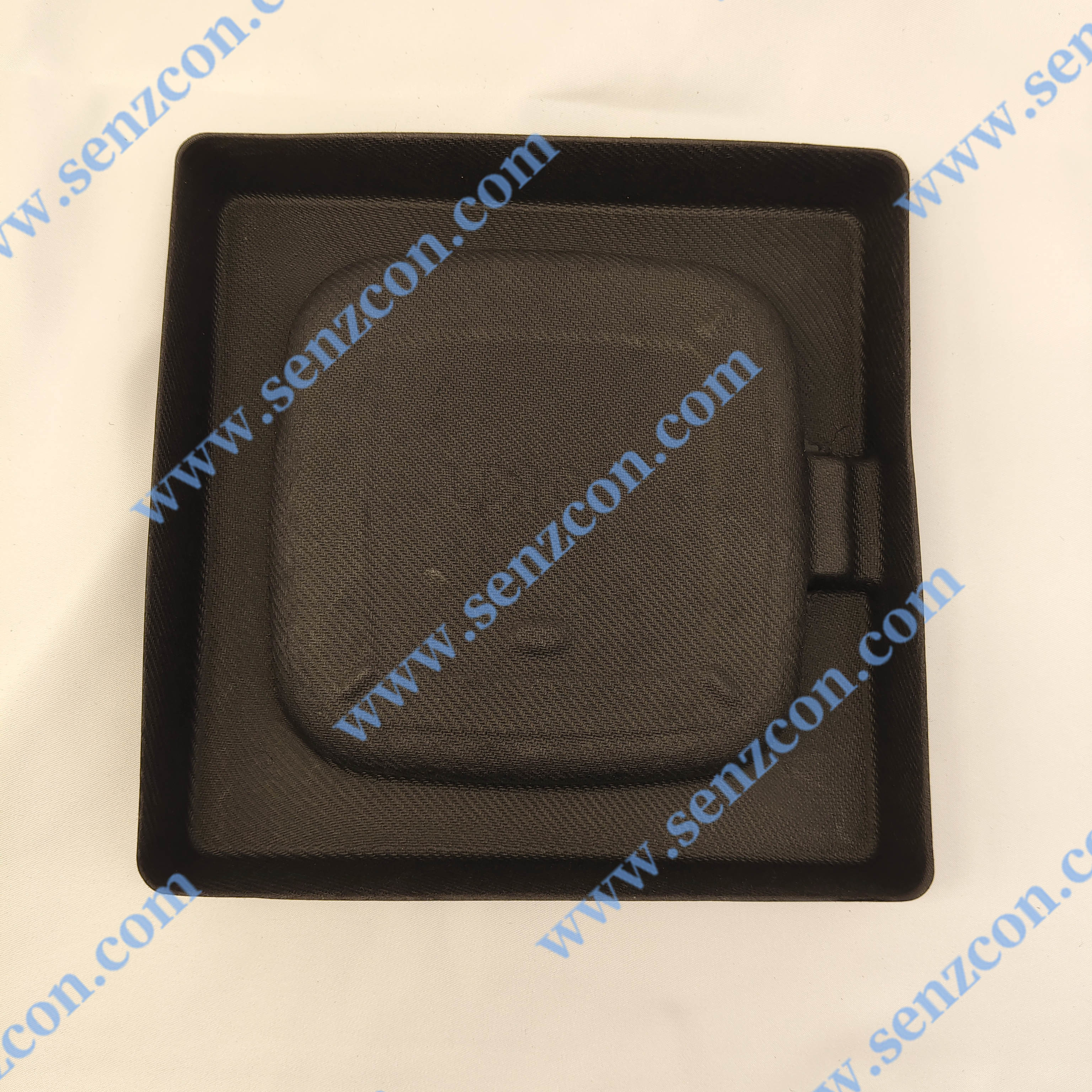 Direct factory supply of electronic products. Black embedded environmentally friendly pulp molding packaging base for TV set-top boxes, which is