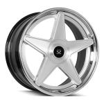 Audi S5 3PC Forged Aluminum Alloy Rims Staggered 19" And 20" Plished Satin Black