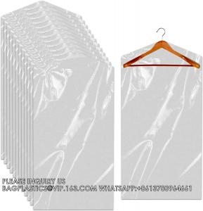 China Plastic Garment Bags Clear Dress Covers For Hanging Transparent Dry Cleaning Bags Dust-Proof Garment Covers on sale