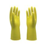 Natural Latex Kitchen Flocklined Rubber Gloves Puncture Resistance For