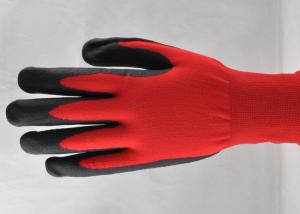 China Nitrile Dots Style Safety Work Gloves 95% Nylon Material Excellent Dexterity wholesale