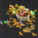 Chinese Year Occasion 15mm Holographic Gold Honey Bee Glitter for Tumbler Unique