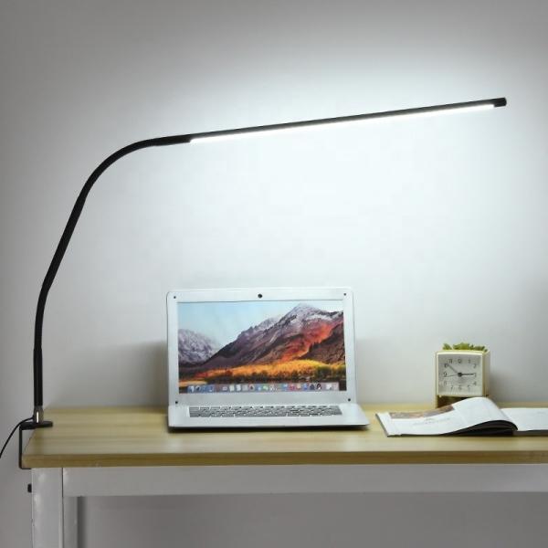 12V 48/72leds 3 colors white Clip on dimmable Table Led Desk Lamp for Office