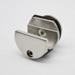 Connector glass to tube for bathroom door sliding system , Satin or Mirror