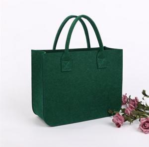 China 2021Eco-Friendly ladies felt shopping bag women handbag  tote bag leisure felt fabric bag promotional custom logo on sale