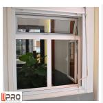 Standard Size Aluminium Single Glass Door And Windows Swing Open Style top hung