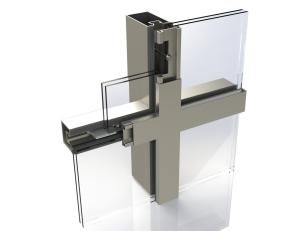 China High Strength Steel Curtain Wall System Wind Proof Steel Frame Curtain Wall wholesale