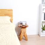 OEM Practical Cedar Solid Wood Stool Natural Chinese Fir 5.8kg