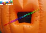 Orange Custom Commercial Bouncy Castles , Inflatable Pumpking Bounce House