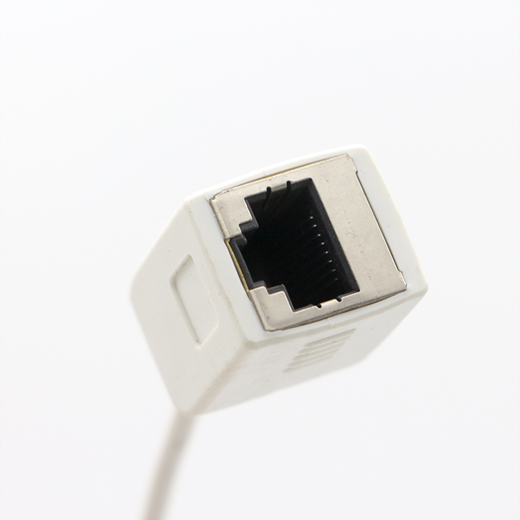 Customization White Female RJ45 Socket To Open Tinned Soldering 4 Wires Bare End Pigtail Cable