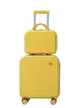 OEM Childrens Rolling Suitcase With 1 Beauty Case Macaron Color Youth Rolling